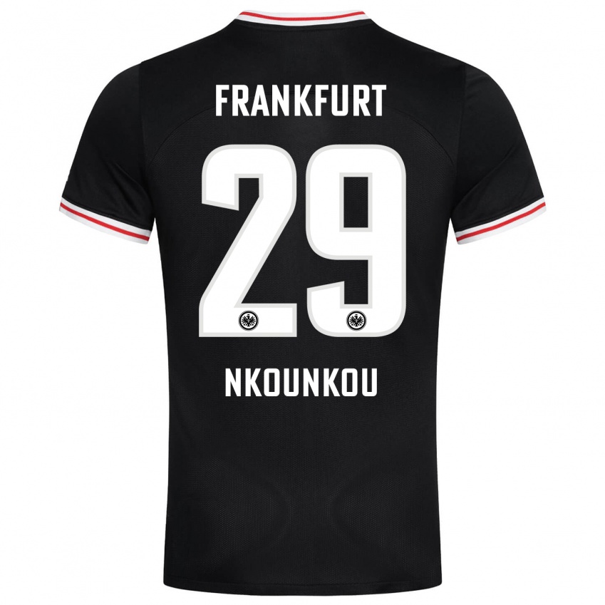 Niño Camiseta Niels Nkounkou #29 Negro 2ª Equipación 2023/24 La Camisa
