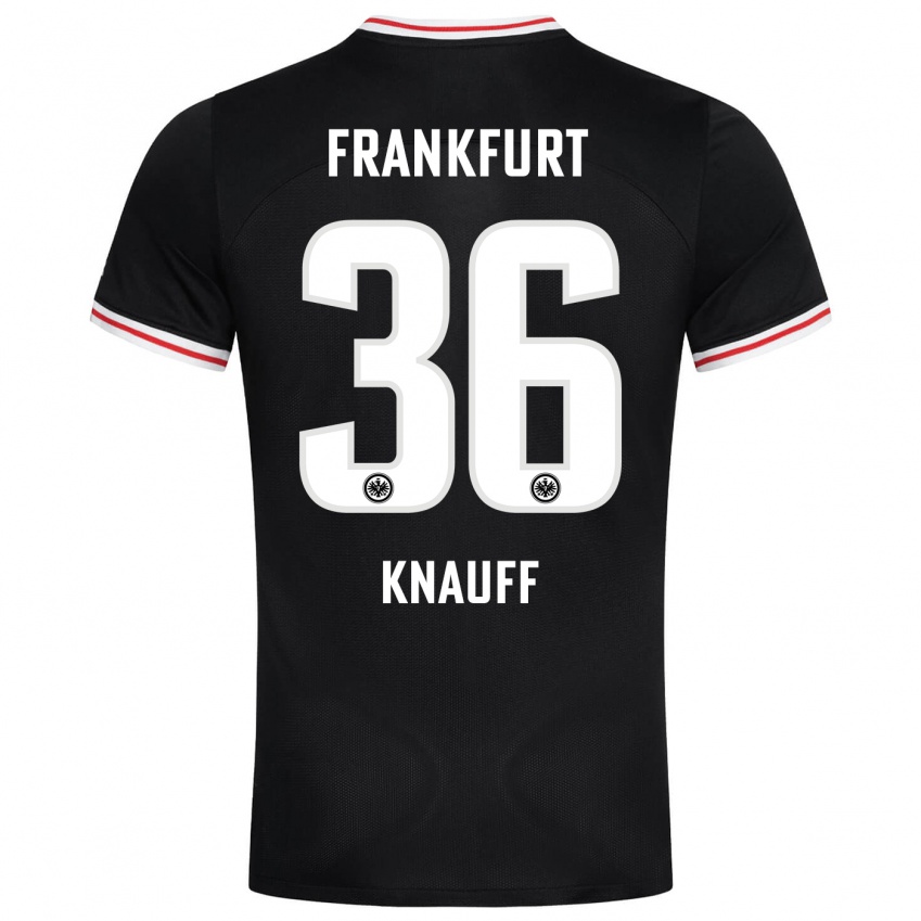Niño Camiseta Ansgar Knauff #36 Negro 2ª Equipación 2023/24 La Camisa