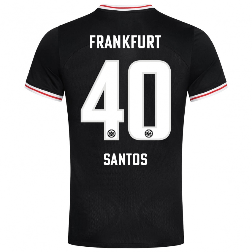 Niño Camiseta Kauã Santos #40 Negro 2ª Equipación 2023/24 La Camisa