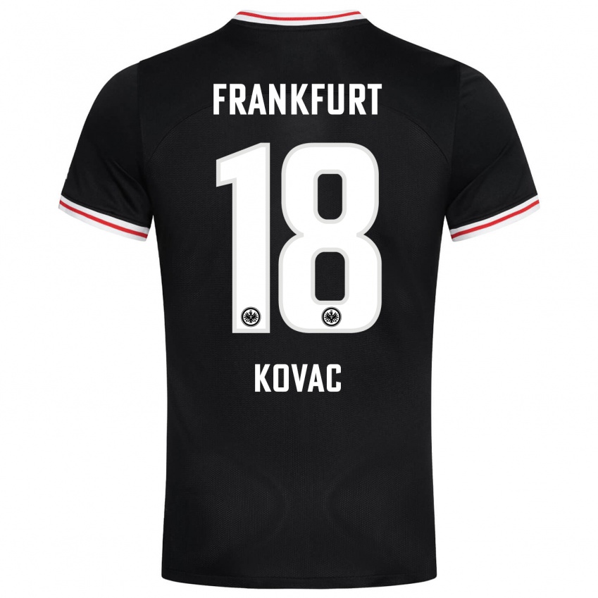 Niño Camiseta Niko Kovac #18 Negro 2ª Equipación 2023/24 La Camisa