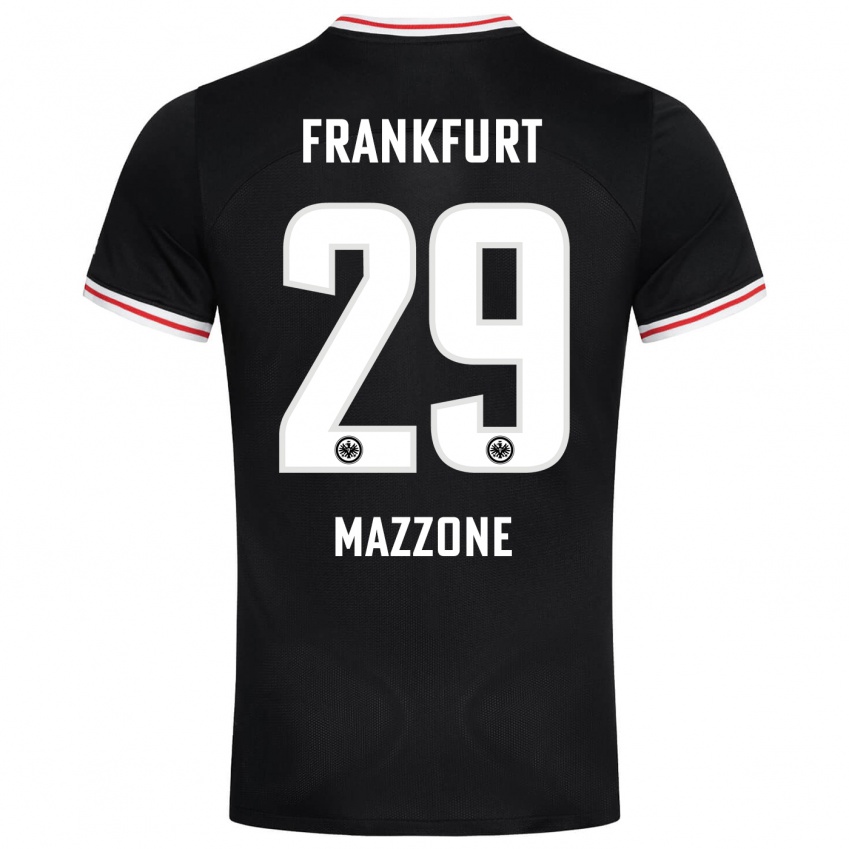 Niño Camiseta Matteo Mazzone #29 Negro 2ª Equipación 2023/24 La Camisa