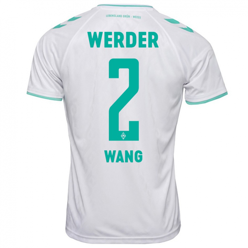 Niño Camiseta Bowen Wang #2 Blanco 2ª Equipación 2023/24 La Camisa