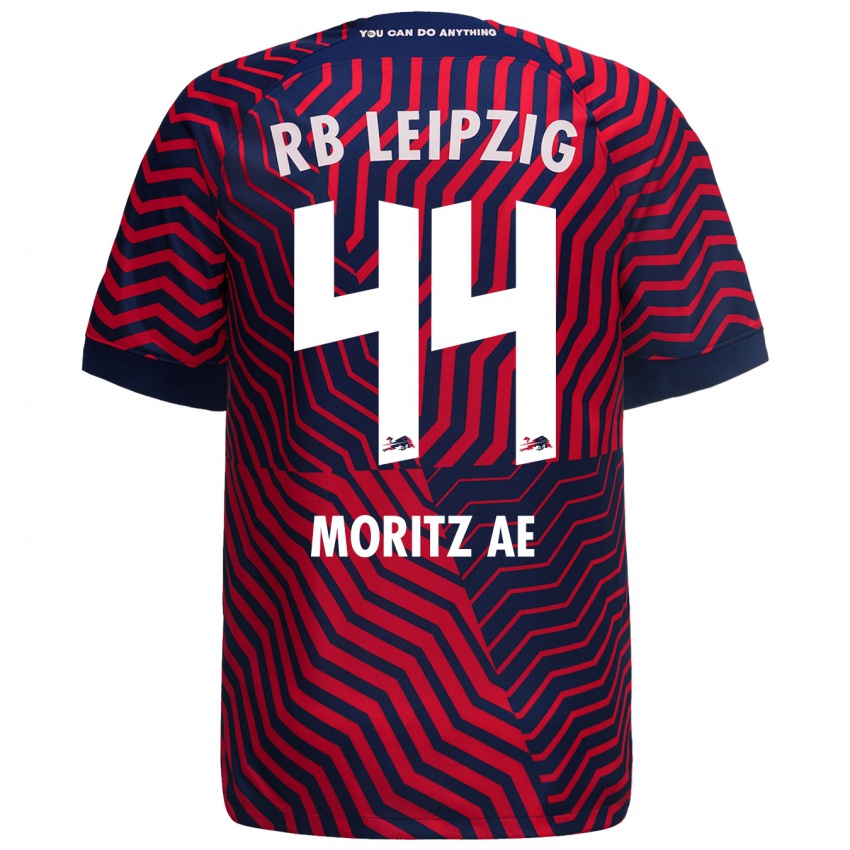 Niño Camiseta Moritz Aé #44 Azul Rojo 2ª Equipación 2023/24 La Camisa