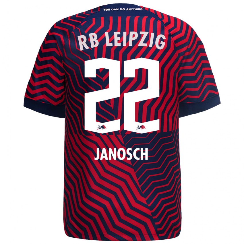 Niño Camiseta Luca Janosch #22 Azul Rojo 2ª Equipación 2023/24 La Camisa