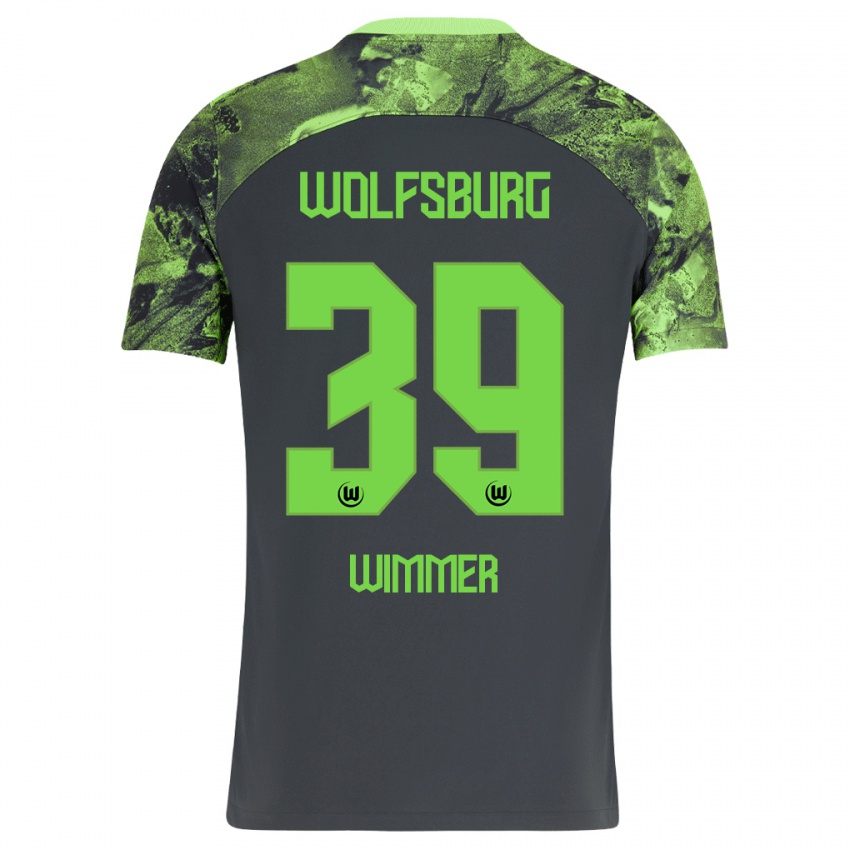 Niño Camiseta Patrick Wimmer #39 Gris Oscuro 2ª Equipación 2023/24 La Camisa