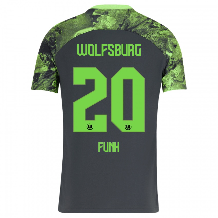 Niño Camiseta Jonah Funk #20 Gris Oscuro 2ª Equipación 2023/24 La Camisa