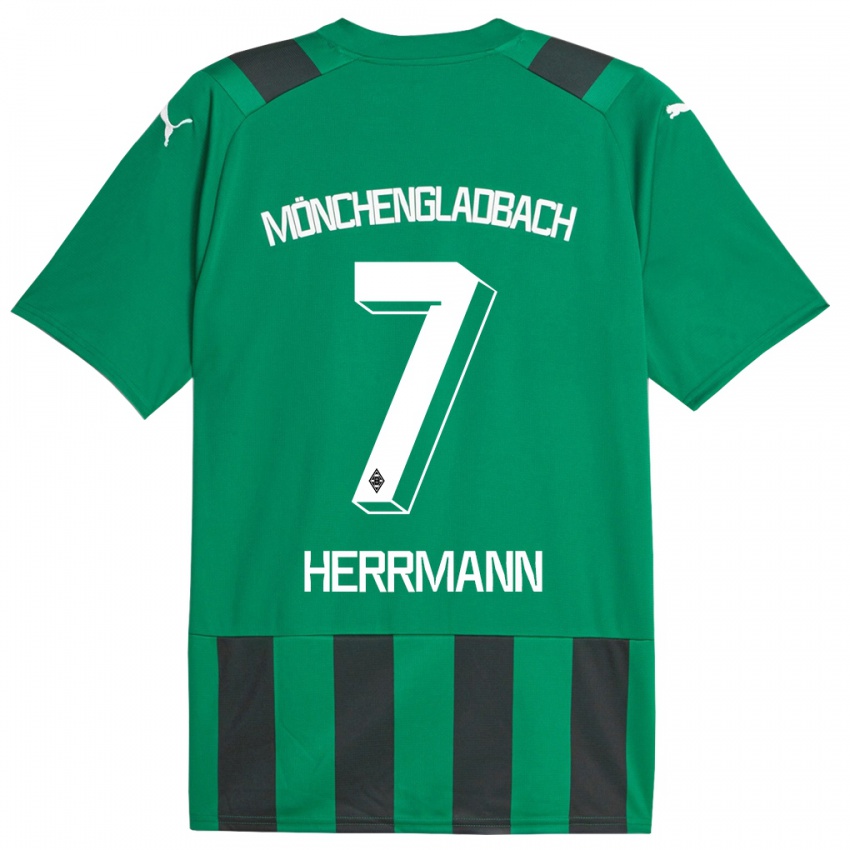 Niño Camiseta Patrick Herrmann #7 Verde Negro 2ª Equipación 2023/24 La Camisa