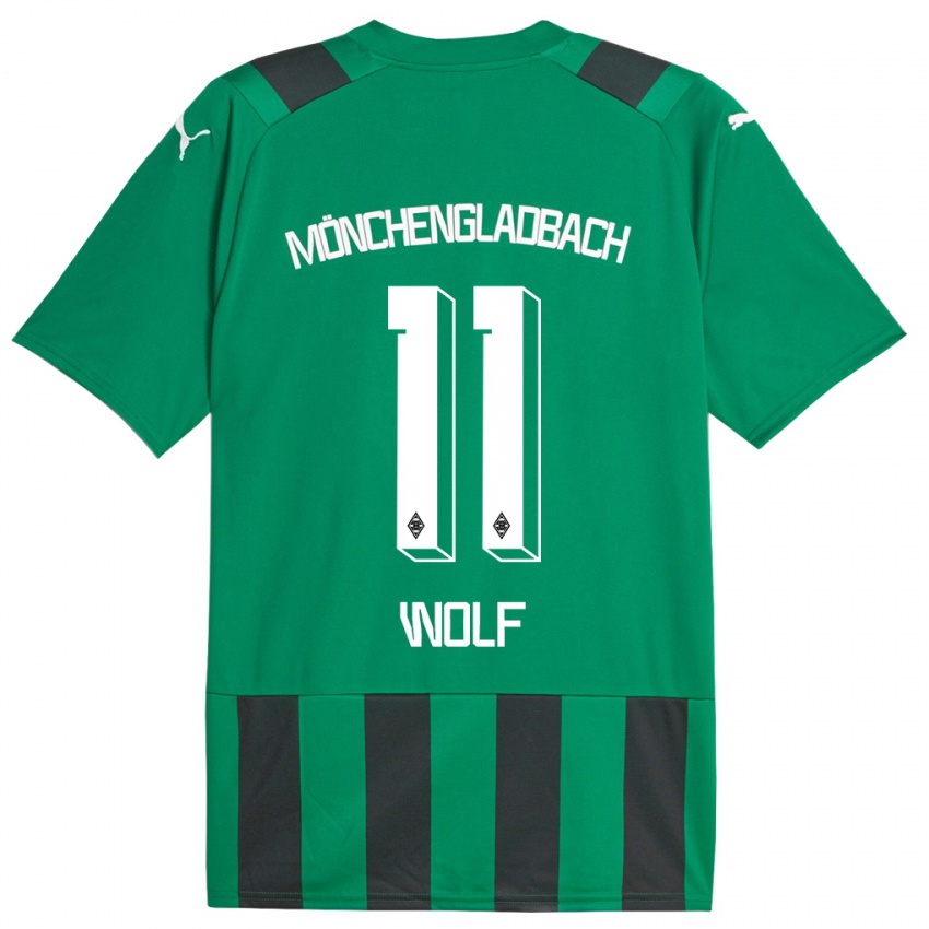 Niño Camiseta Hannes Wolf #11 Verde Negro 2ª Equipación 2023/24 La Camisa
