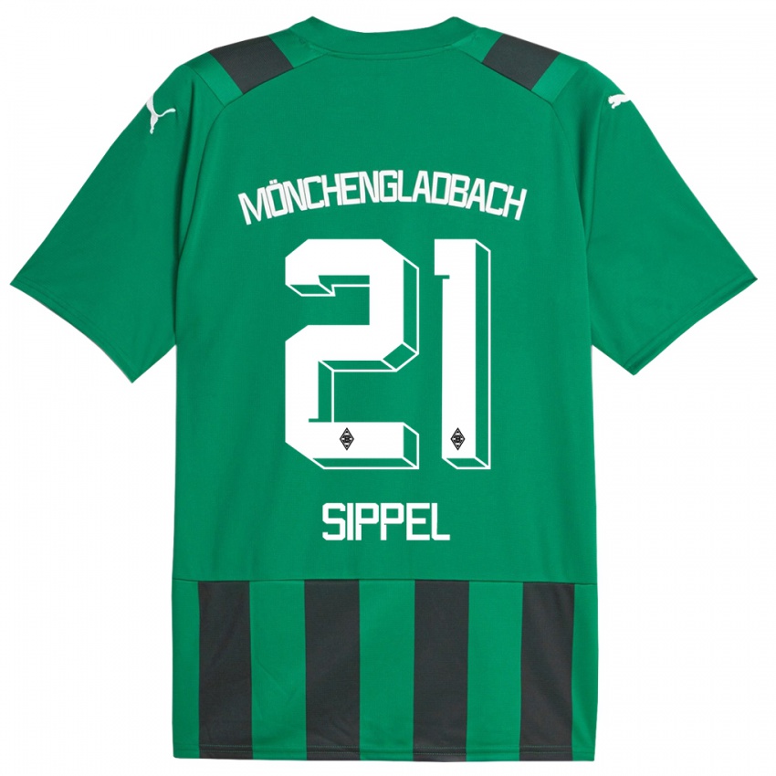 Niño Camiseta Tobias Sippel #21 Verde Negro 2ª Equipación 2023/24 La Camisa