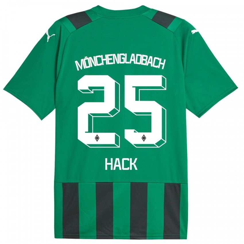 Niño Camiseta Robin Hack #25 Verde Negro 2ª Equipación 2023/24 La Camisa