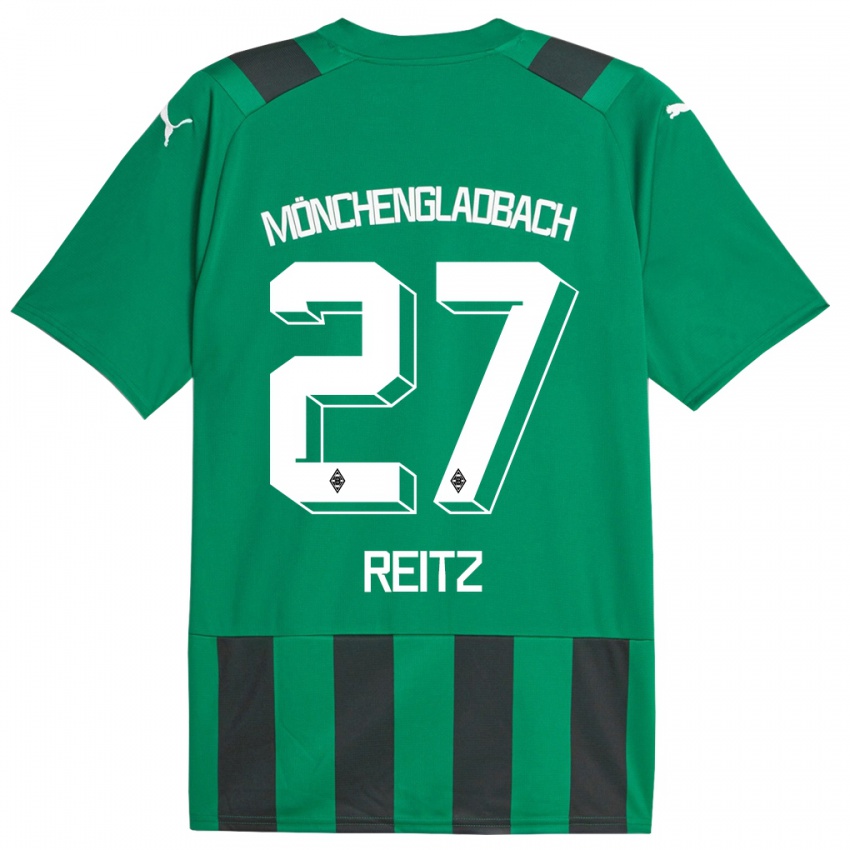 Niño Camiseta Rocco Reitz #27 Verde Negro 2ª Equipación 2023/24 La Camisa