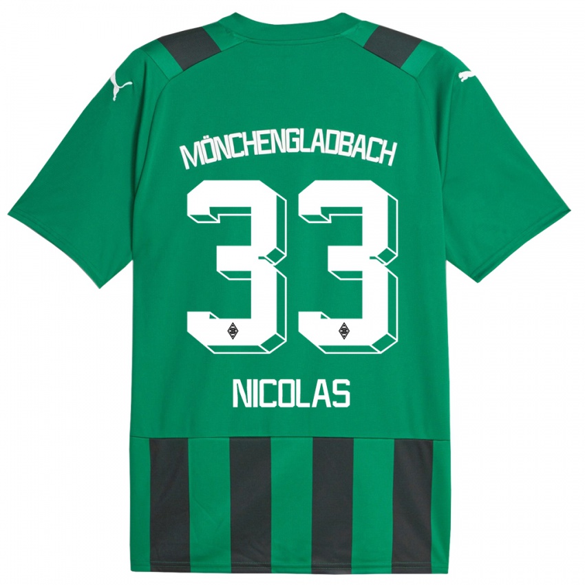Niño Camiseta Moritz Nicolas #33 Verde Negro 2ª Equipación 2023/24 La Camisa