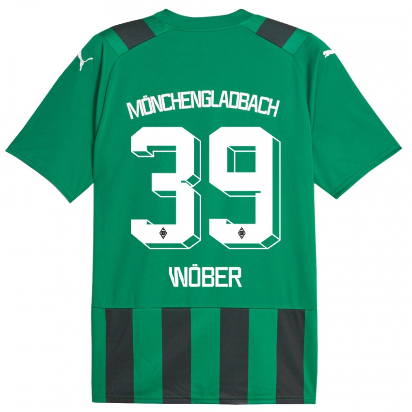 Niño Camiseta Maximilian Wöber #39 Verde Negro 2ª Equipación 2023/24 La Camisa