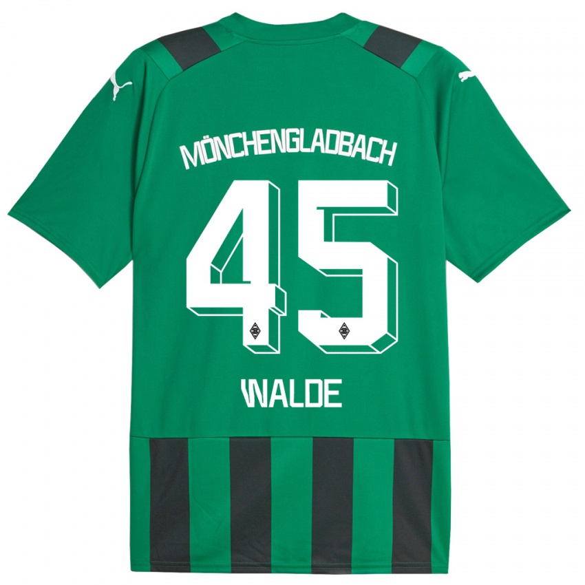 Niño Camiseta Simon Walde #45 Verde Negro 2ª Equipación 2023/24 La Camisa