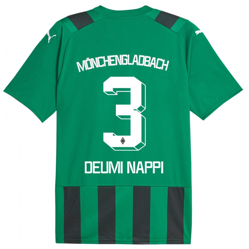 Niño Camiseta Dimitrie Deumi Nappi #3 Verde Negro 2ª Equipación 2023/24 La Camisa