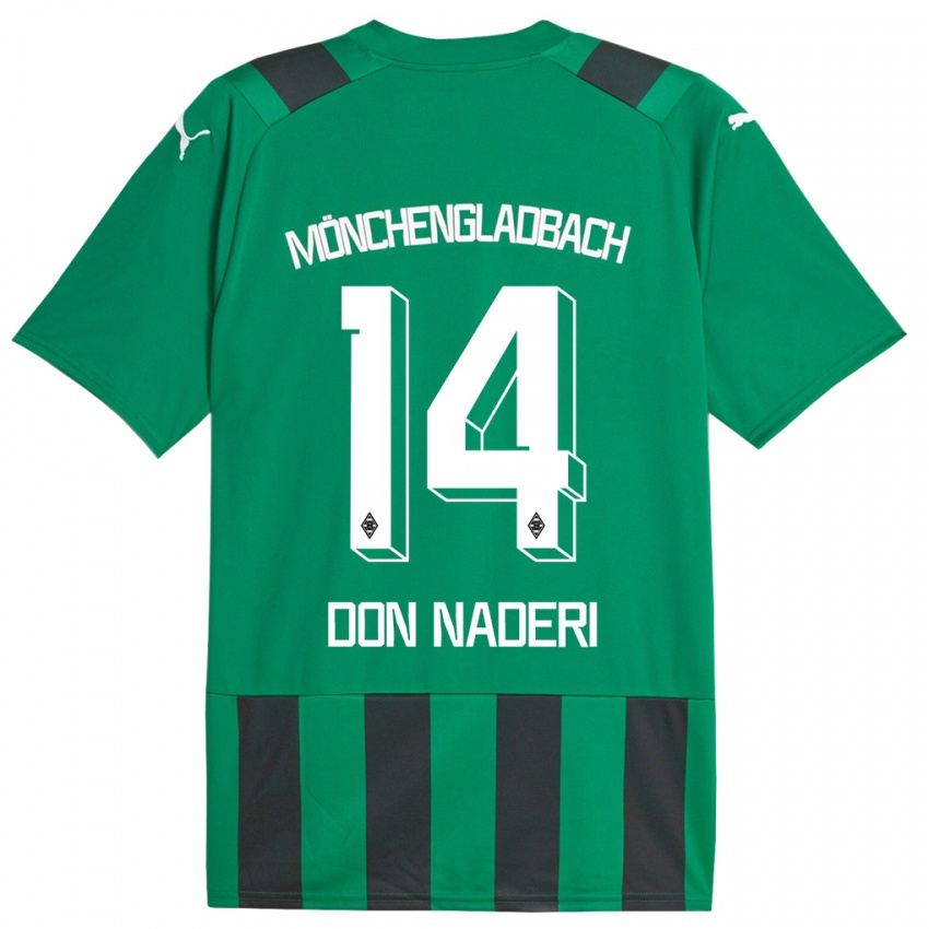 Niño Camiseta Ryan Don Naderi #14 Verde Negro 2ª Equipación 2023/24 La Camisa