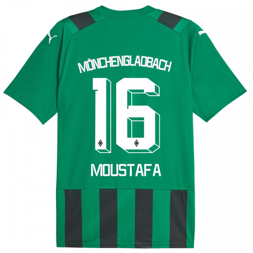 Niño Camiseta Moustafa Ashraf Moustafa #16 Verde Negro 2ª Equipación 2023/24 La Camisa