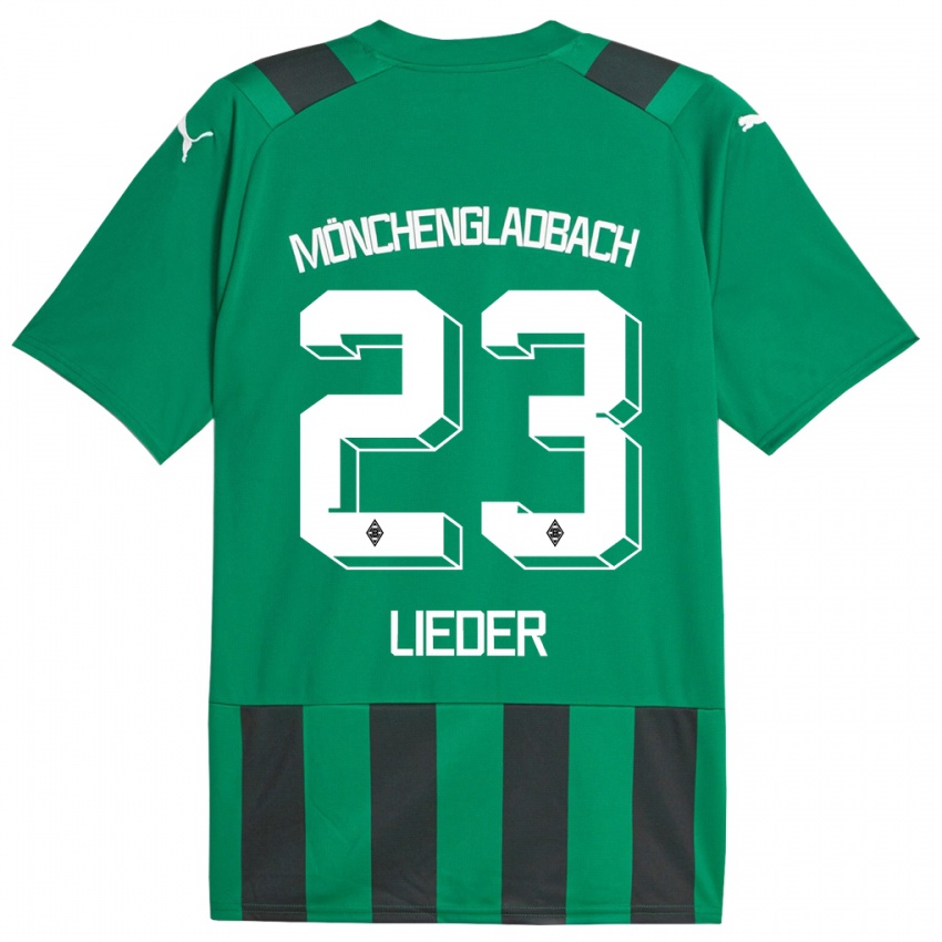 Niño Camiseta Michel Lieder #23 Verde Negro 2ª Equipación 2023/24 La Camisa