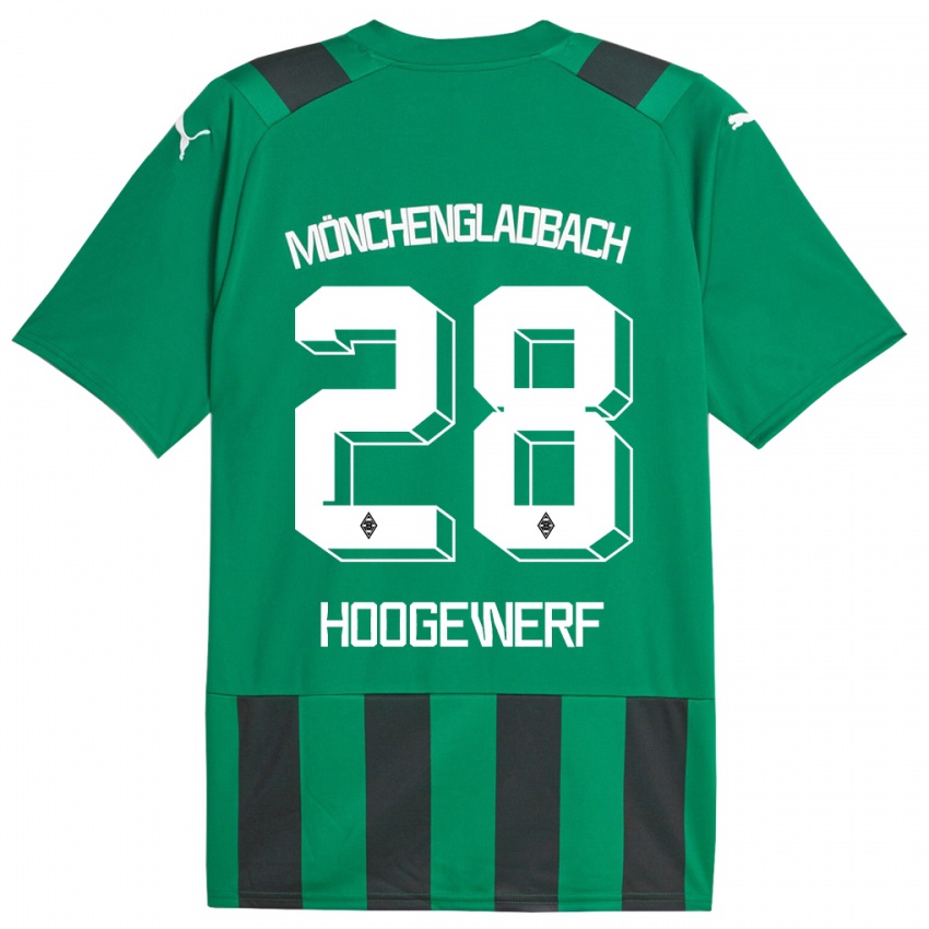 Niño Camiseta Dillon Hoogewerf #28 Verde Negro 2ª Equipación 2023/24 La Camisa