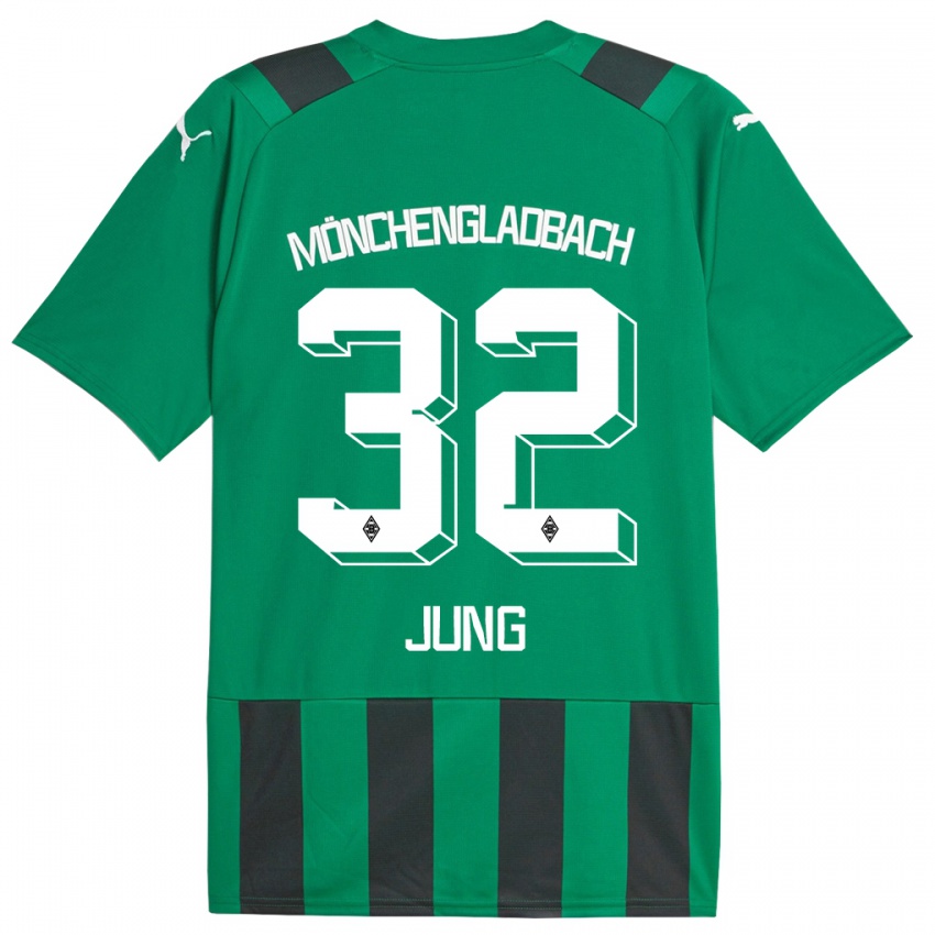 Niño Camiseta In-Gyom Jung #32 Verde Negro 2ª Equipación 2023/24 La Camisa