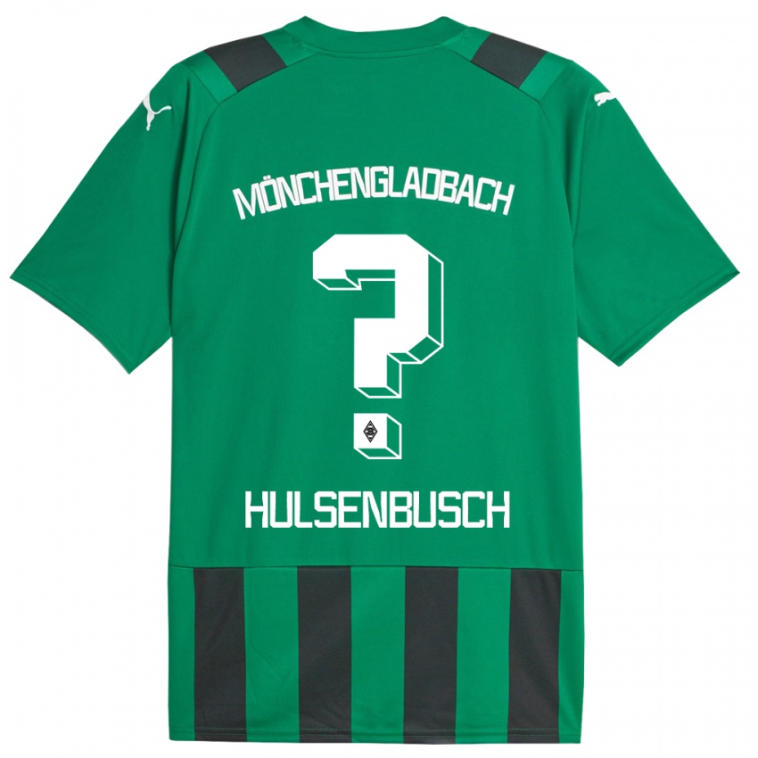 Niño Camiseta Daniel Hülsenbusch #0 Verde Negro 2ª Equipación 2023/24 La Camisa