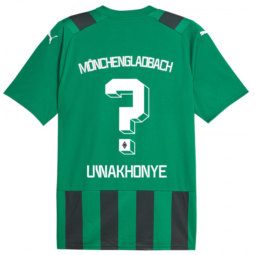 Niño Camiseta Joshua Uwakhonye #0 Verde Negro 2ª Equipación 2023/24 La Camisa
