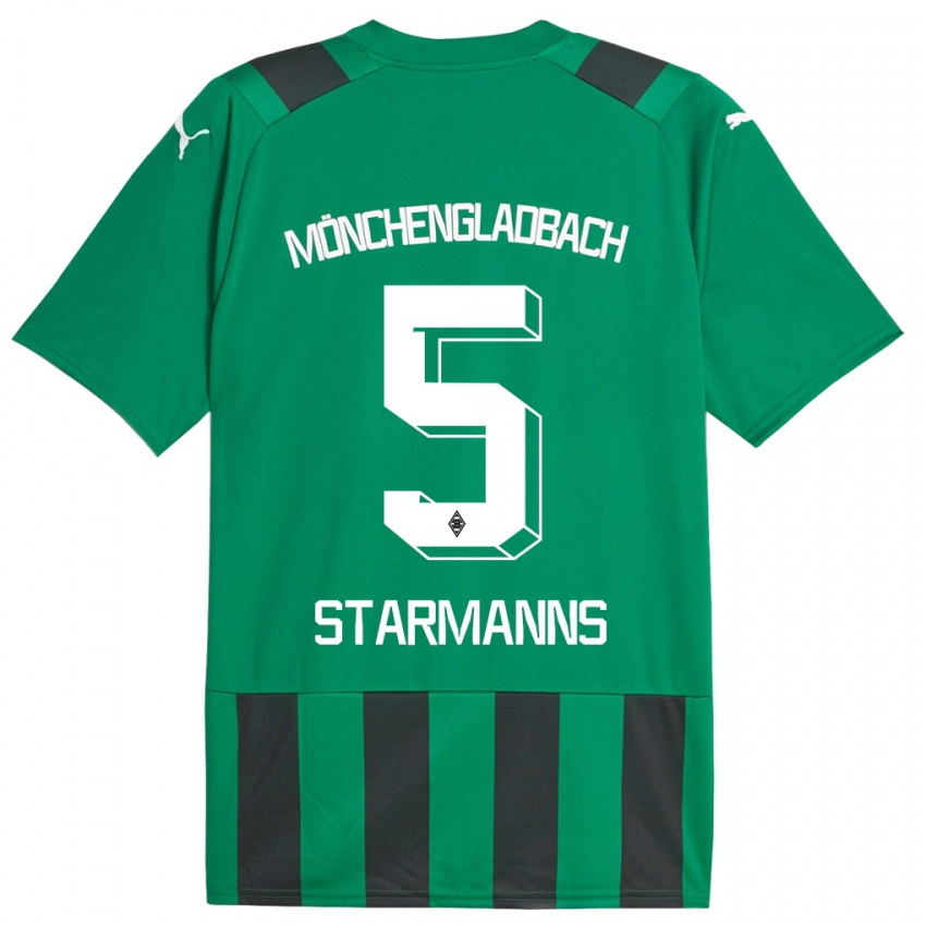 Niño Camiseta Sandra Starmanns #5 Verde Negro 2ª Equipación 2023/24 La Camisa