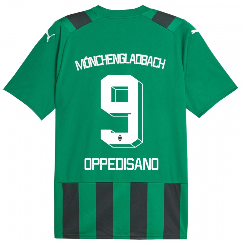 Niño Camiseta Valentina Oppedisano #9 Verde Negro 2ª Equipación 2023/24 La Camisa