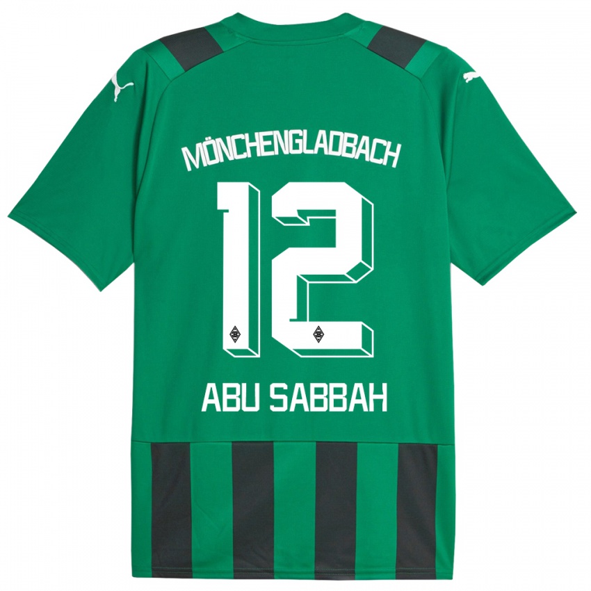 Niño Camiseta Sarah Abu Sabbah #12 Verde Negro 2ª Equipación 2023/24 La Camisa