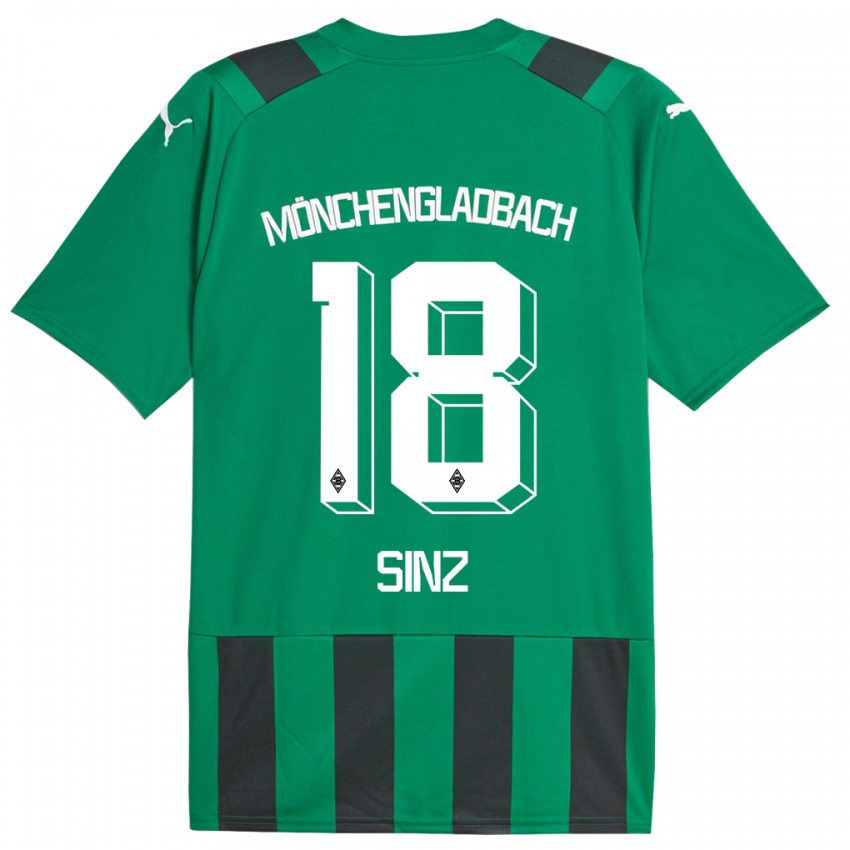 Niño Camiseta Michelle Sinz #18 Verde Negro 2ª Equipación 2023/24 La Camisa