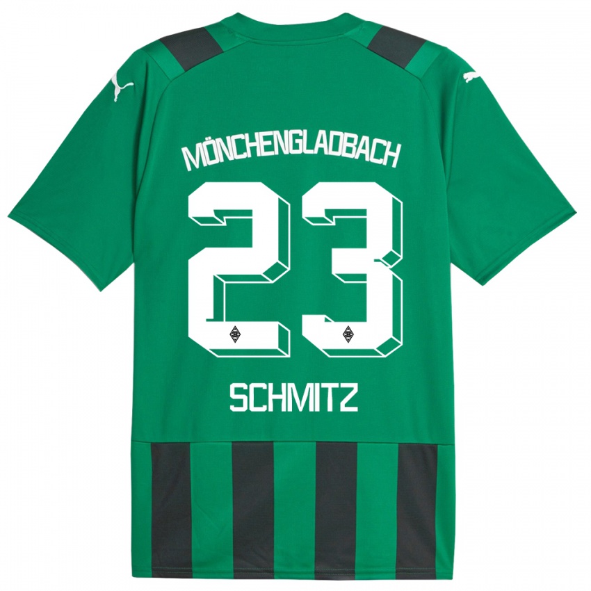 Niño Camiseta Sarah Schmitz #23 Verde Negro 2ª Equipación 2023/24 La Camisa