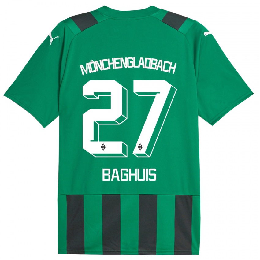 Niño Camiseta Chantal Baghuis #27 Verde Negro 2ª Equipación 2023/24 La Camisa