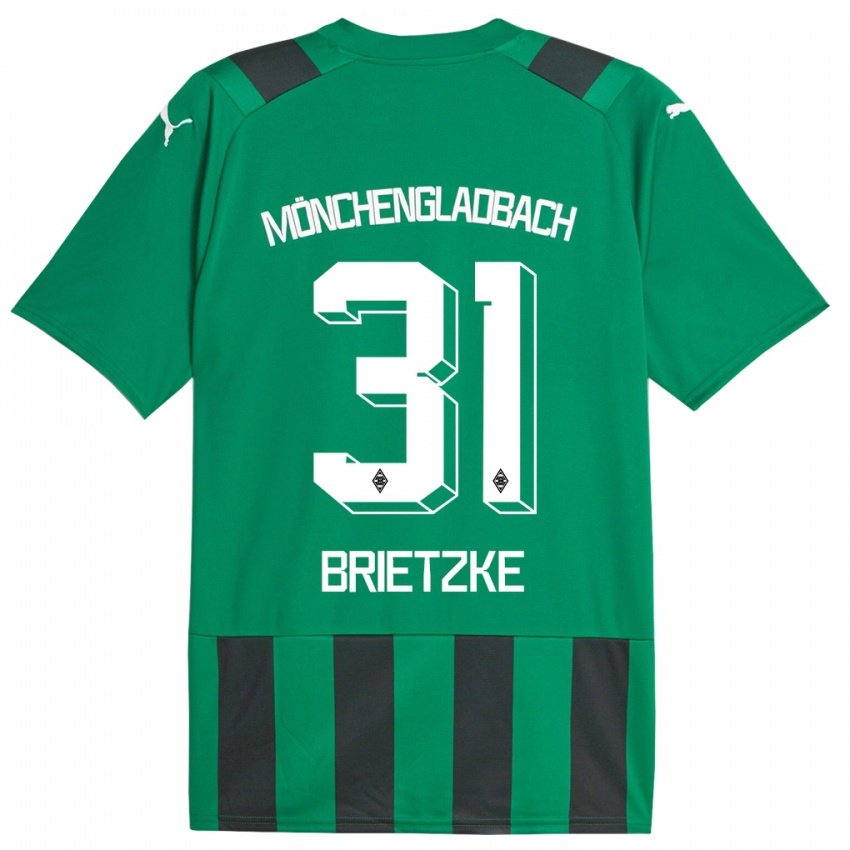 Niño Camiseta Yvonne Brietzke #31 Verde Negro 2ª Equipación 2023/24 La Camisa