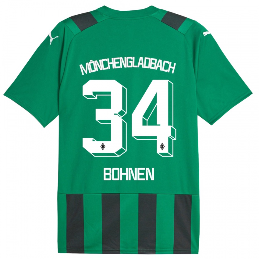 Niño Camiseta Bohnen #34 Verde Negro 2ª Equipación 2023/24 La Camisa