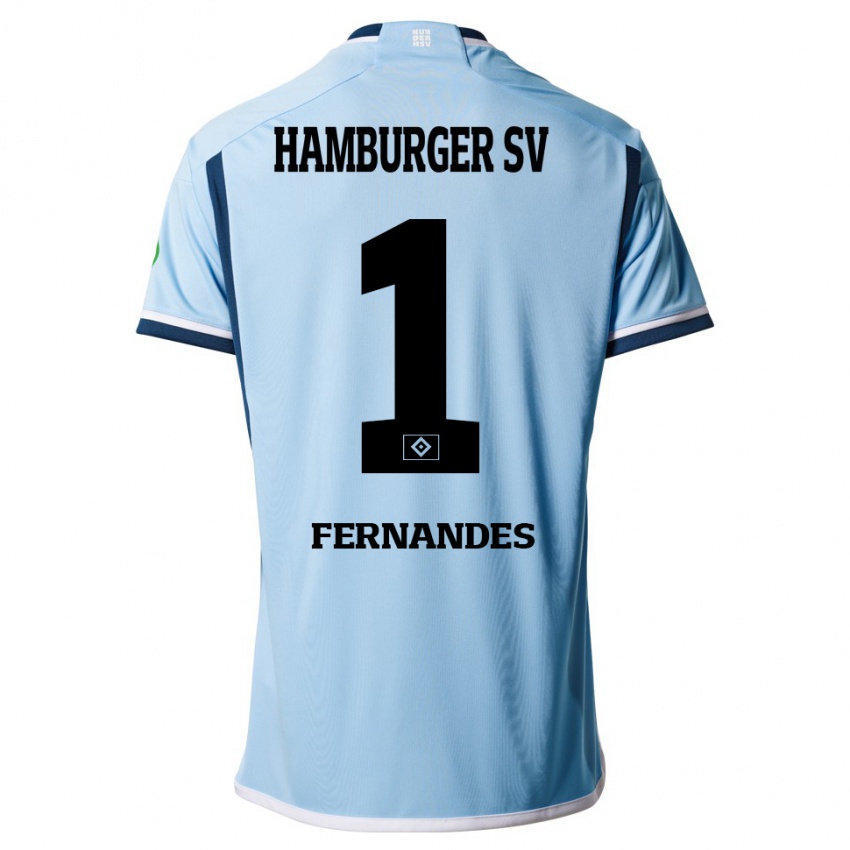 Niño Camiseta Daniel Heuer Fernandes #1 Azul 2ª Equipación 2023/24 La Camisa