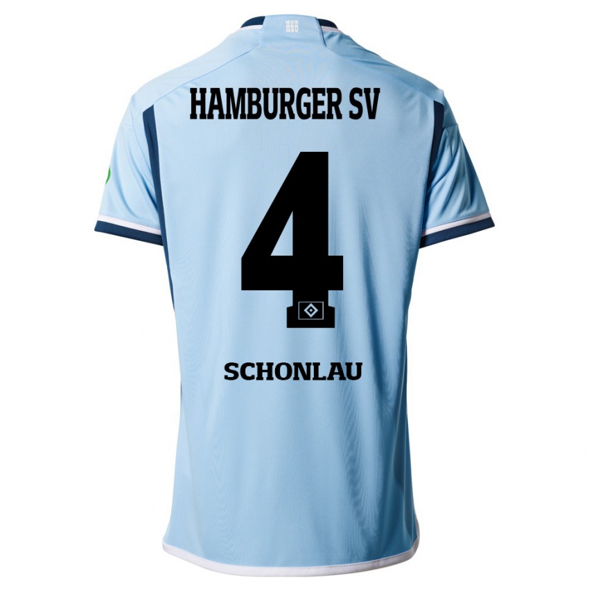 Niño Camiseta Sebastian Schonlau #4 Azul 2ª Equipación 2023/24 La Camisa