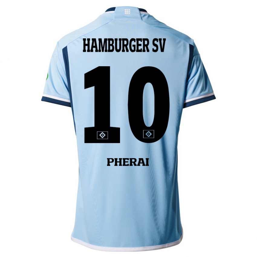 Niño Camiseta Immanuel Pherai #10 Azul 2ª Equipación 2023/24 La Camisa