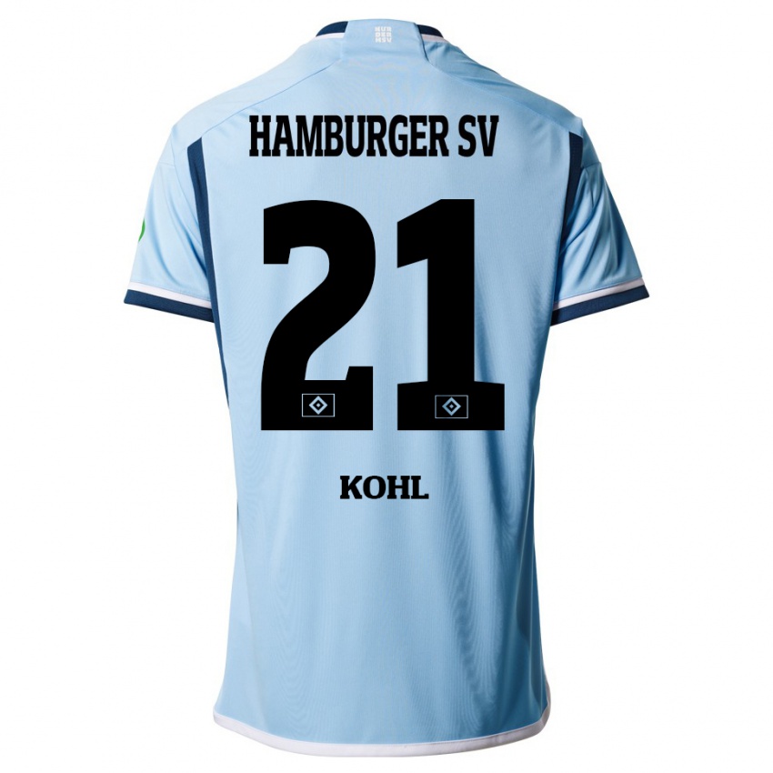 Niño Camiseta Ohene Köhl #21 Azul 2ª Equipación 2023/24 La Camisa
