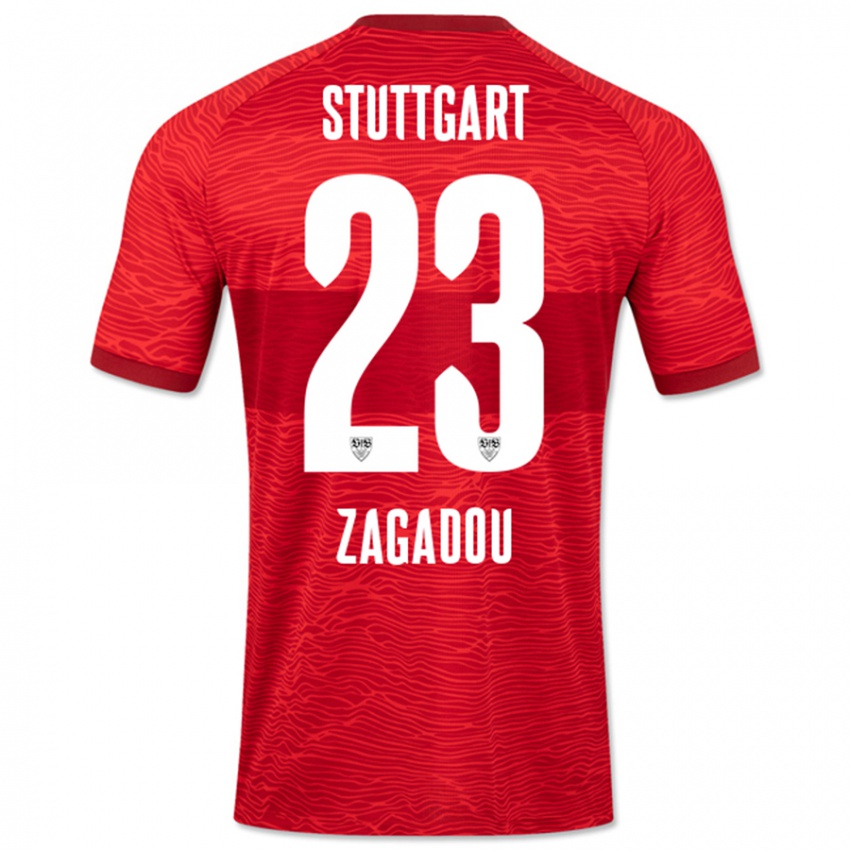 Niño Camiseta Dan-Axel Zagadou #23 Rojo 2ª Equipación 2023/24 La Camisa
