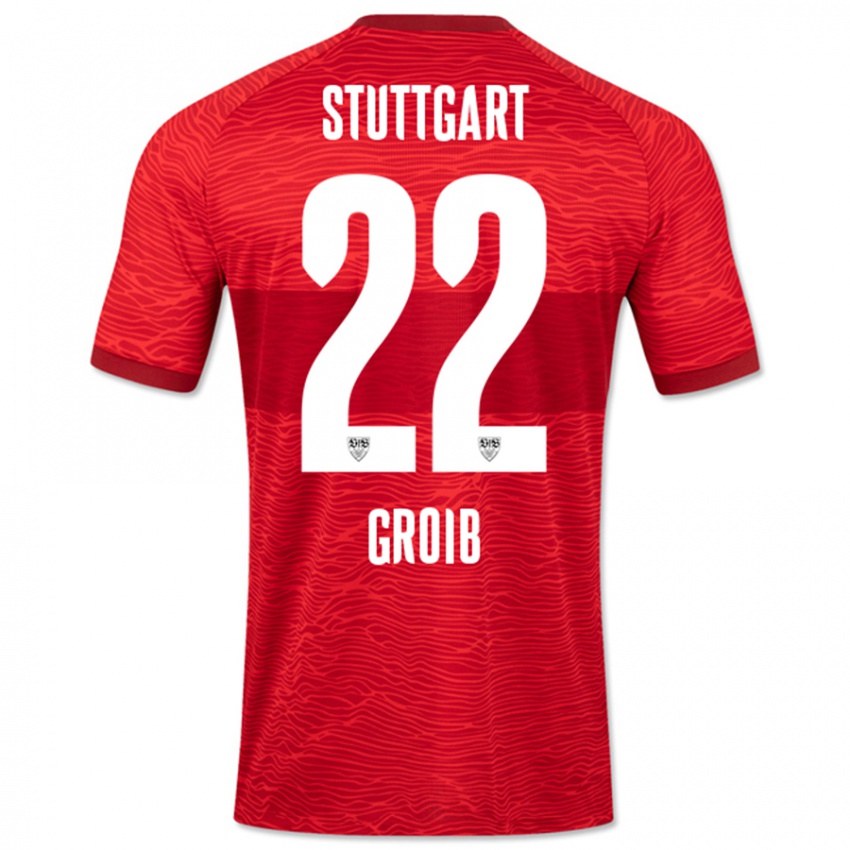 Niño Camiseta Alexander Groiß #22 Rojo 2ª Equipación 2023/24 La Camisa