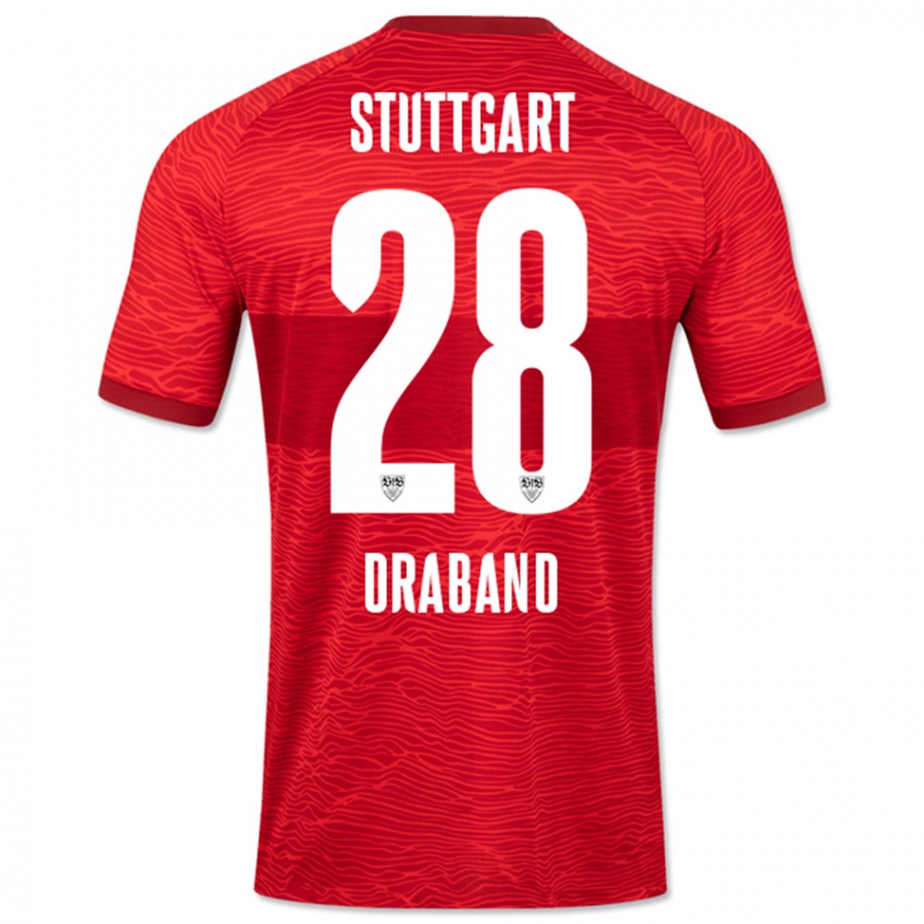 Niño Camiseta Dominik Draband #28 Rojo 2ª Equipación 2023/24 La Camisa