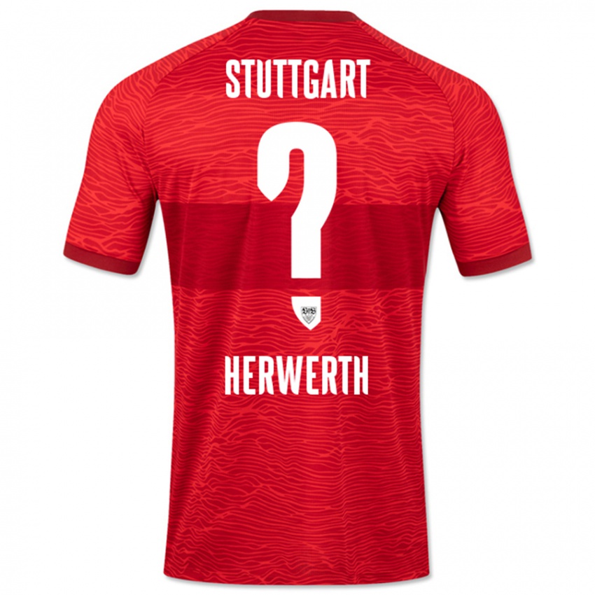 Niño Camiseta Maximilian Herwerth #0 Rojo 2ª Equipación 2023/24 La Camisa