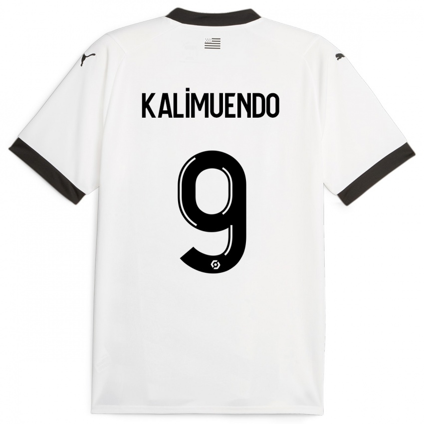Niño Camiseta Arnaud Kalimuendo #9 Blanco 2ª Equipación 2023/24 La Camisa