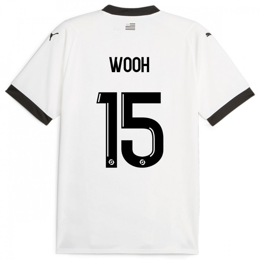 Niño Camiseta Christopher Wooh #15 Blanco 2ª Equipación 2023/24 La Camisa