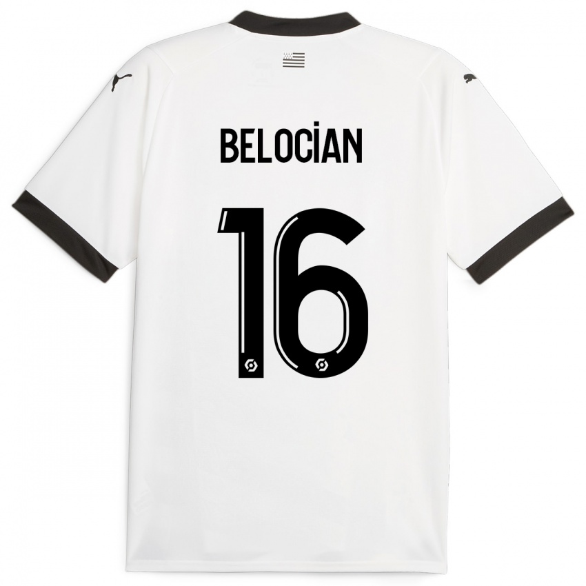 Niño Camiseta Jeanuël Belocian #16 Blanco 2ª Equipación 2023/24 La Camisa