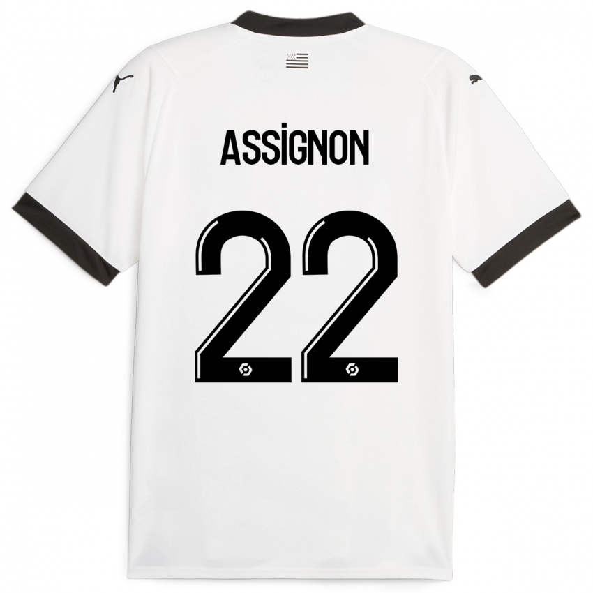 Niño Camiseta Lorenz Assignon #22 Blanco 2ª Equipación 2023/24 La Camisa