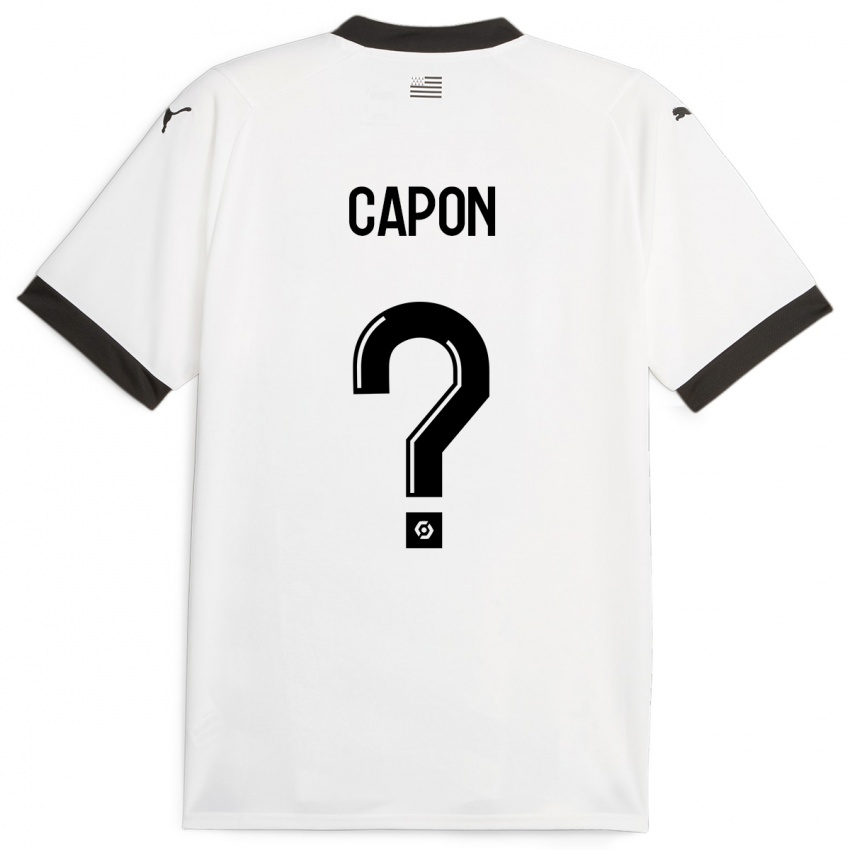 Niño Camiseta José Capon #0 Blanco 2ª Equipación 2023/24 La Camisa