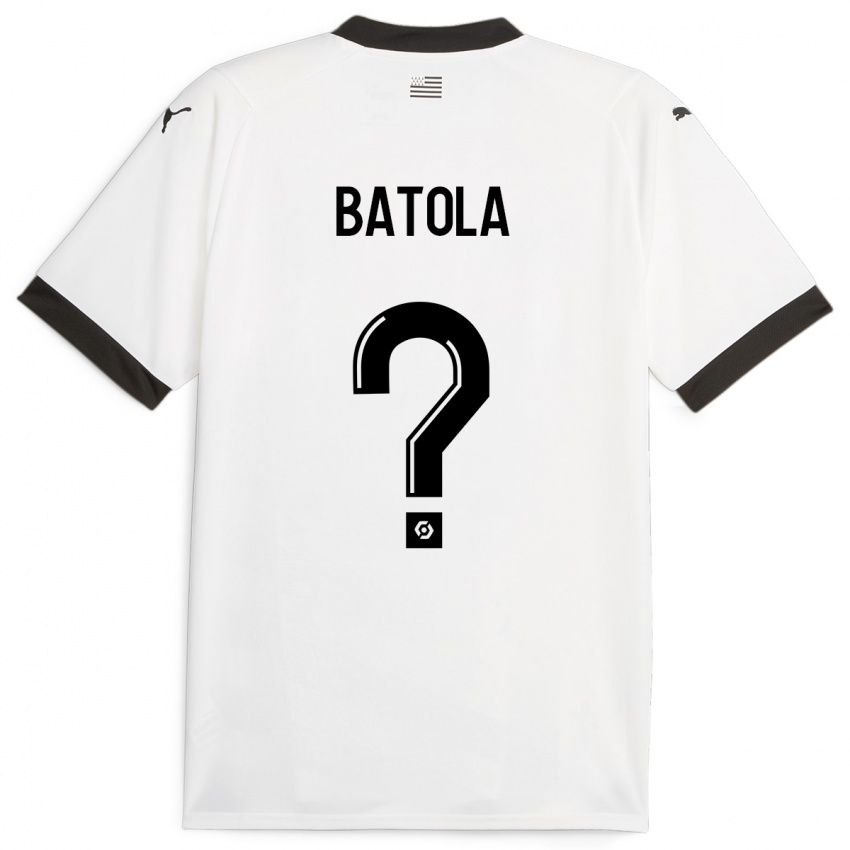 Niño Camiseta Yann Batola #0 Blanco 2ª Equipación 2023/24 La Camisa