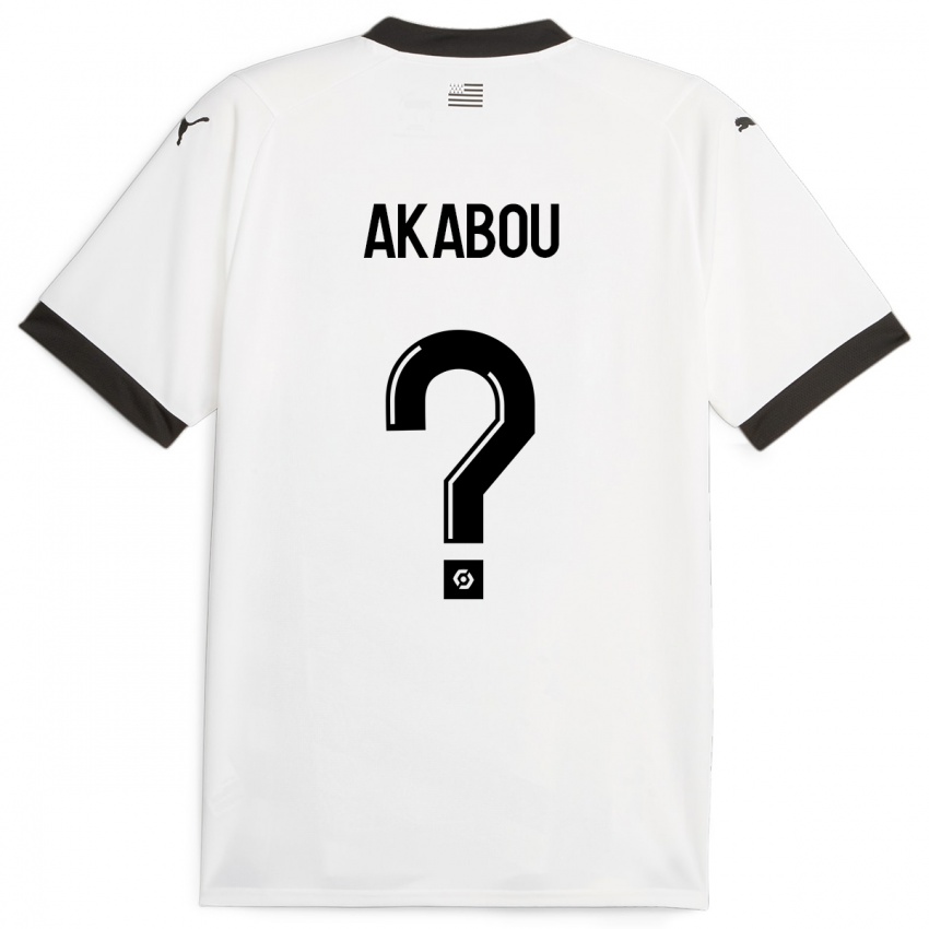 Niño Camiseta Ayoube Akabou #0 Blanco 2ª Equipación 2023/24 La Camisa