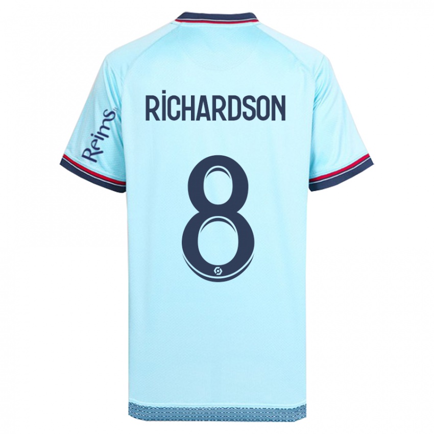 Niño Camiseta Amir Richardson #8 Cielo Azul 2ª Equipación 2023/24 La Camisa
